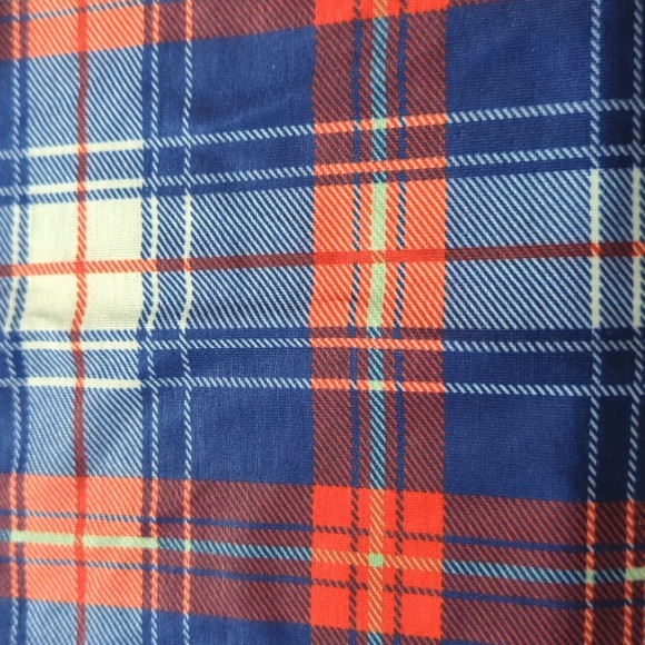 Blue Red White Plaid Long Sleeve Sheath Midi Dress - size Small - Picture 4 of 6